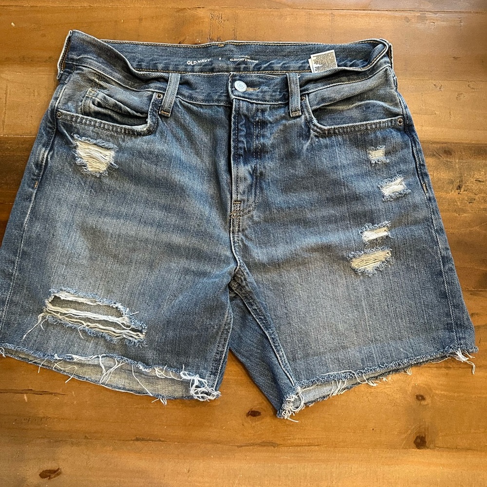 Old Navy Highrise Slouchy Straight Denim Shorts